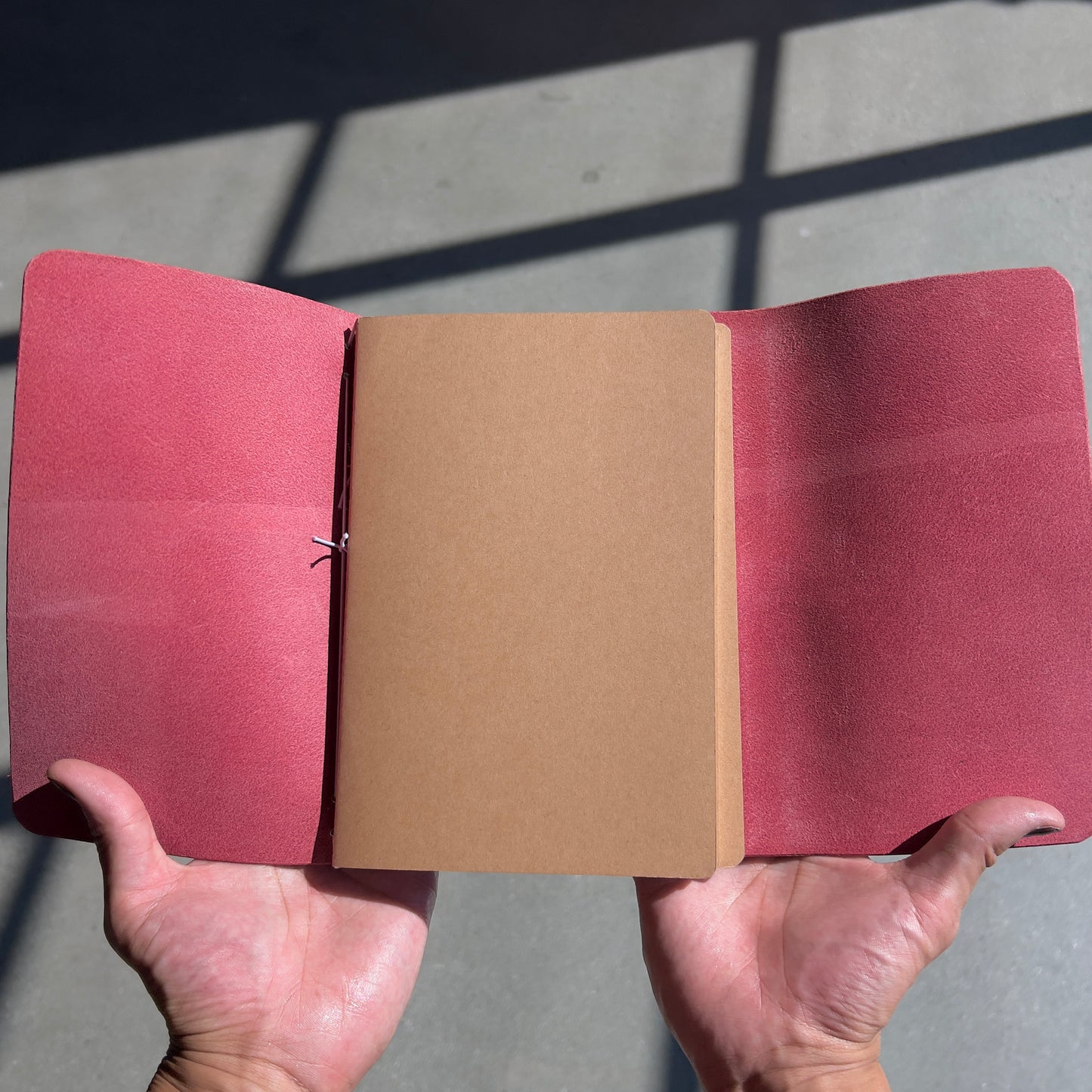 strawberry fields 4ever (Leather Notebook in A6)